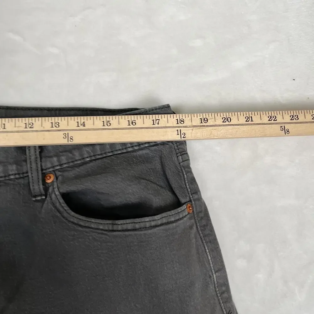 Levi's 505 Jeans Mens 36x32 Gray Regular Straight Denim Charcoal Wash Pants